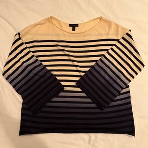 J.Crew Sweater - size Medium. Cream and blue ombré cowl neck sweater